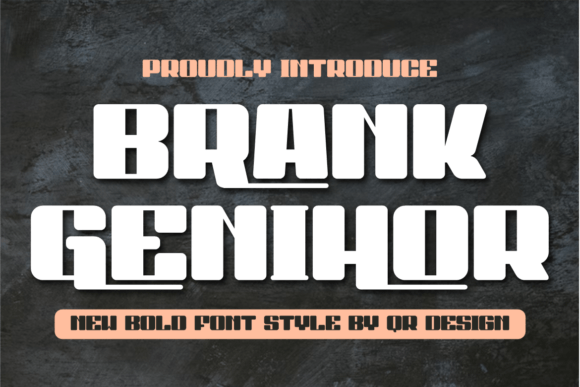 Brank Genihor: A Display Font That Commands Attention