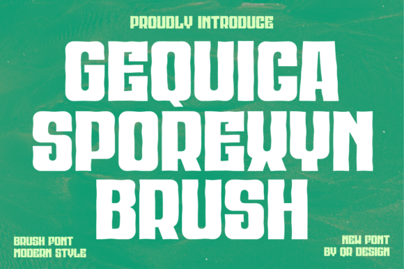 Gequica Sporexyn Brush: A Bold Display Font for Editorial Impact