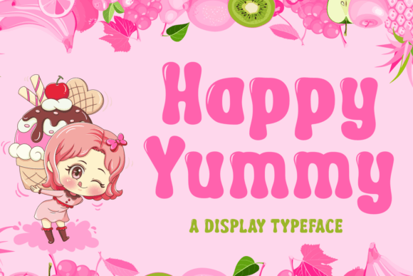 Happy Yummy: A Playful Display Font for Food & Craft Brands