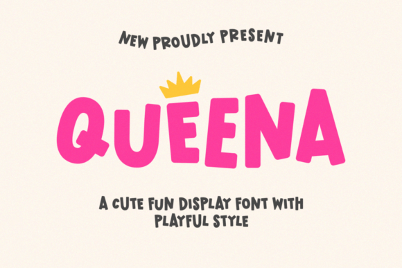 Queena: A Playful Display Font for Warm Editorial Moments
