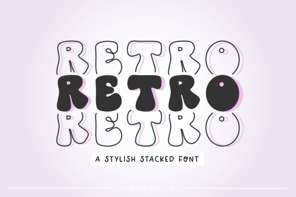 Retro Stacked: A Bold Display Font That Makes Handmade Products Shine